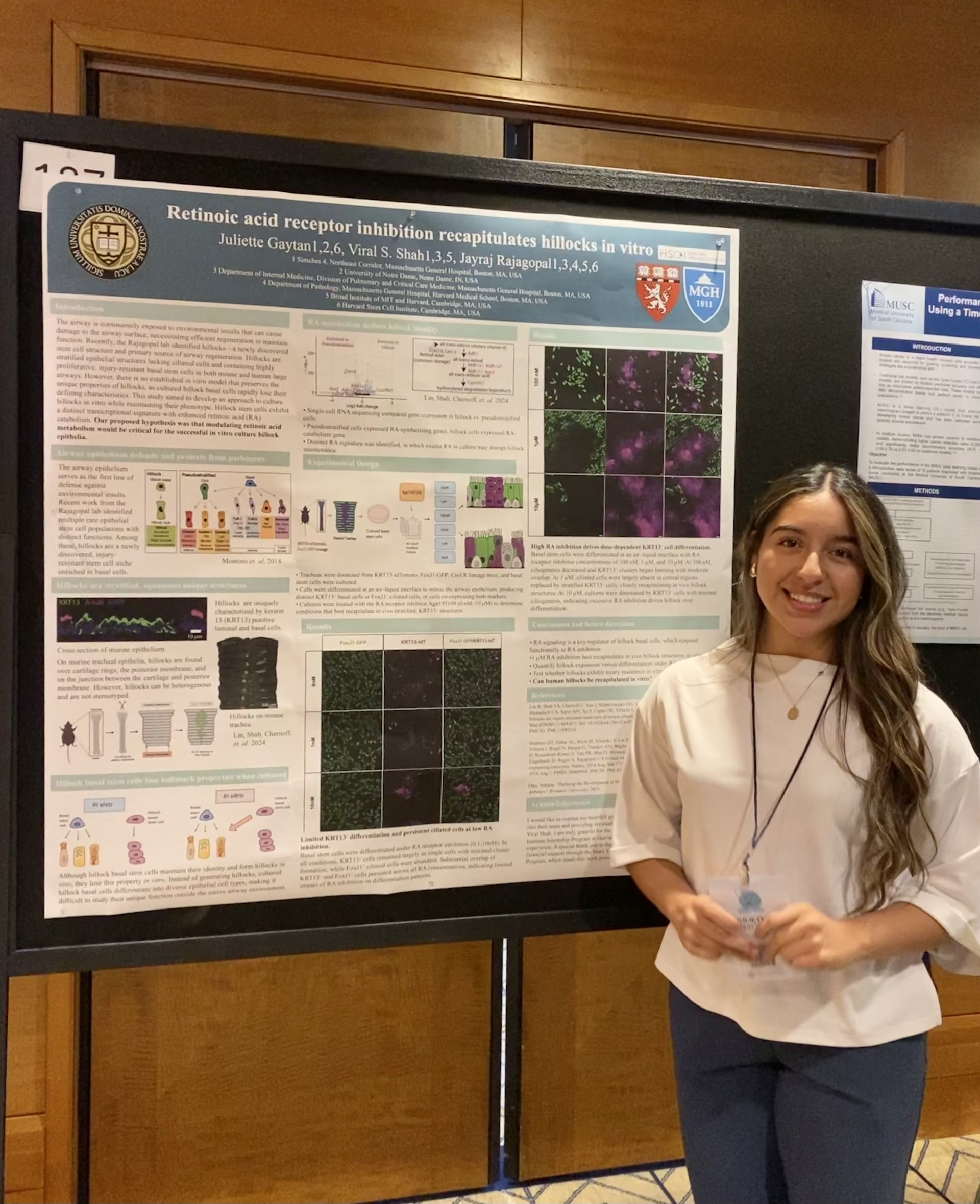 Juliette presents her works at the 2025 Latino Medical Student Association National Conference